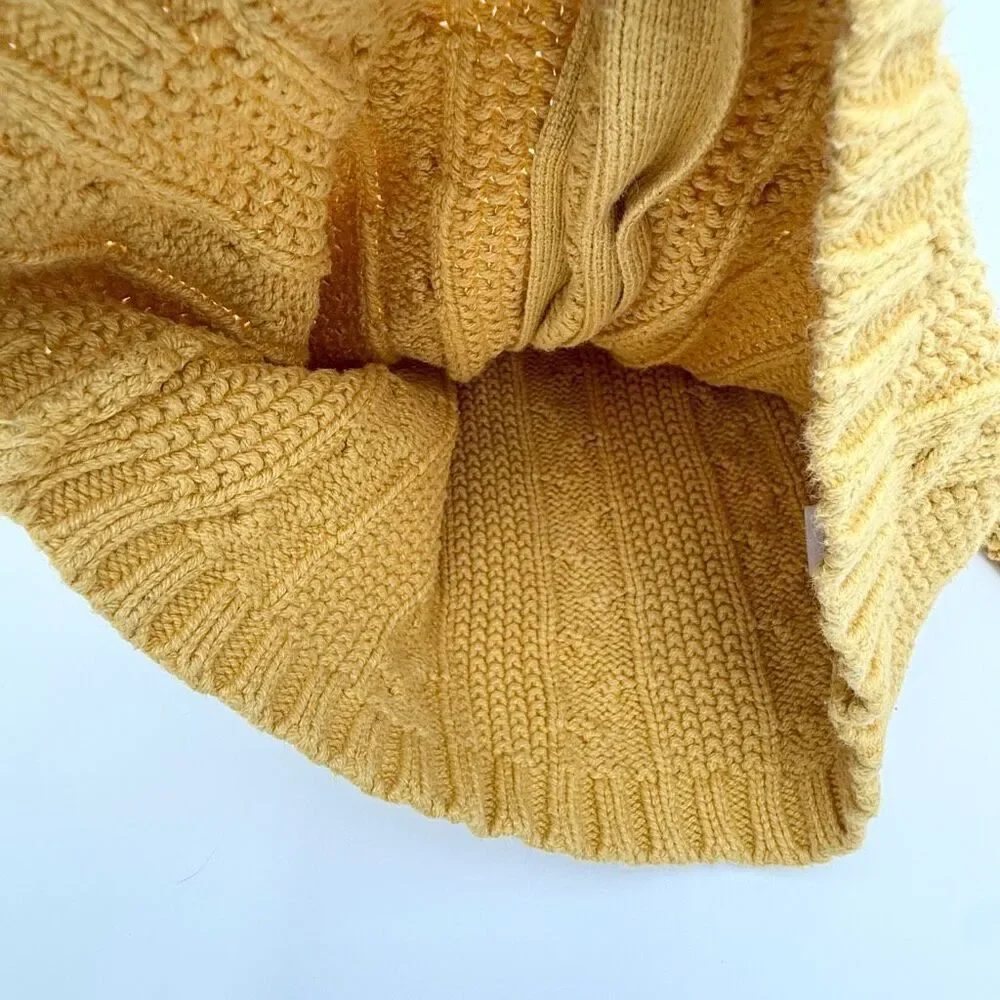 Gymboree Mustard Yellow Button Up Chunky Knit Cardigan Sweater - US Toddler Size
